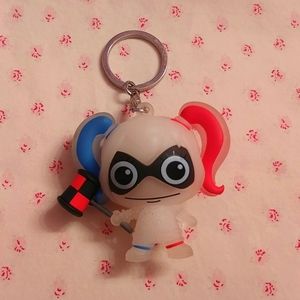 Harley Quinn w/ Hammer Clear Chibi Keychain